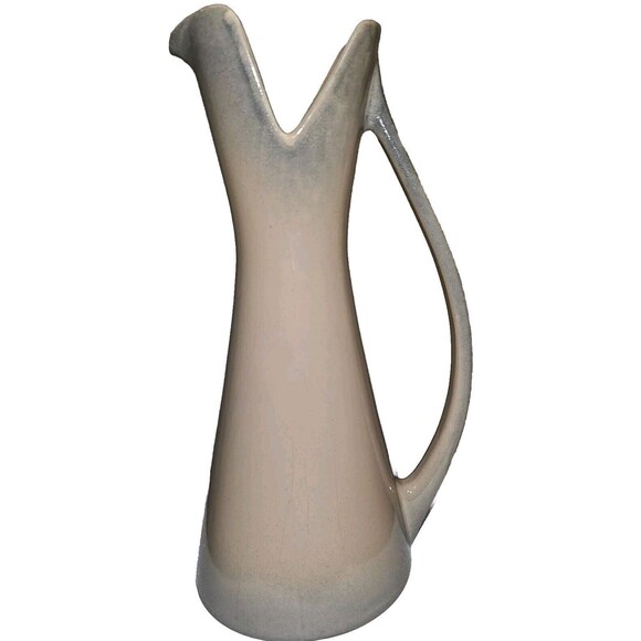 Royal Haeger Mid Century Modern Tall Ewer Vase Pitcher Ombre Drip Glaze Unique - Picture 2 of 14